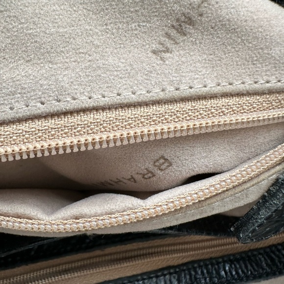 Brahmin Jacqueline Melbourne Hobo Tote Croc Embossed Black Leather Large Bag, - Picture 10 of 11